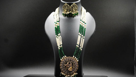 Divine Radha Krishna Temple Jewelry Set