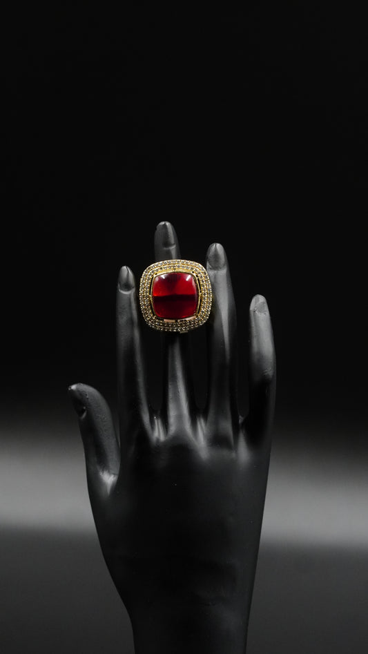 Royal Crimson Statement Ring
