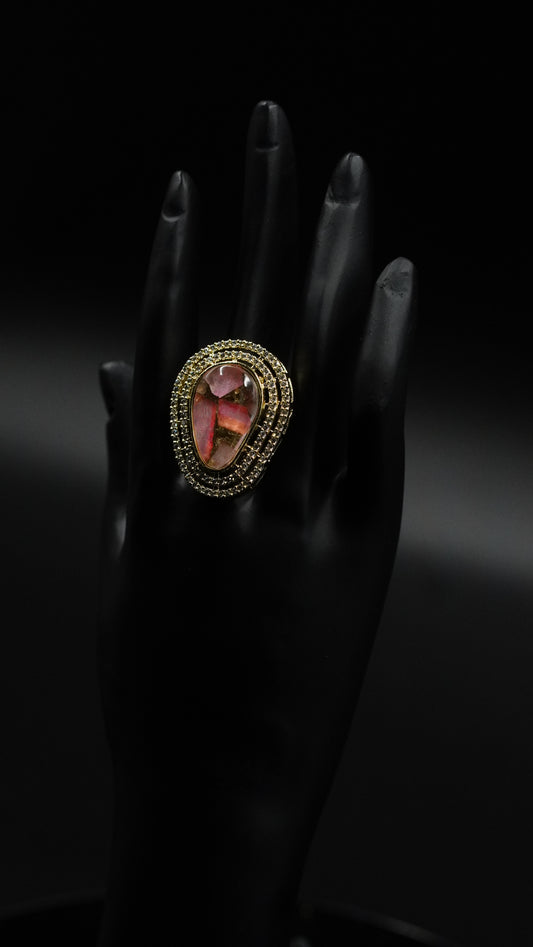 Mystic Flame Teardrop Ring