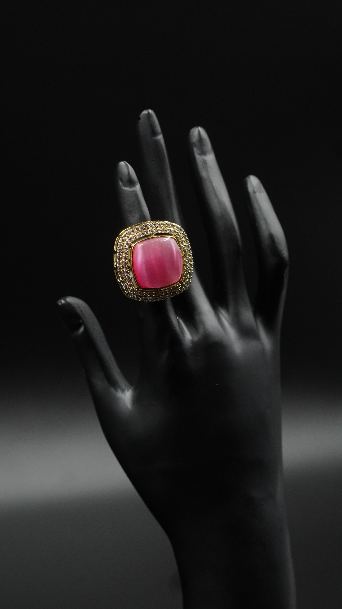Blush Empress Statement Ring