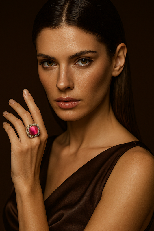 Blush Empress Statement Ring