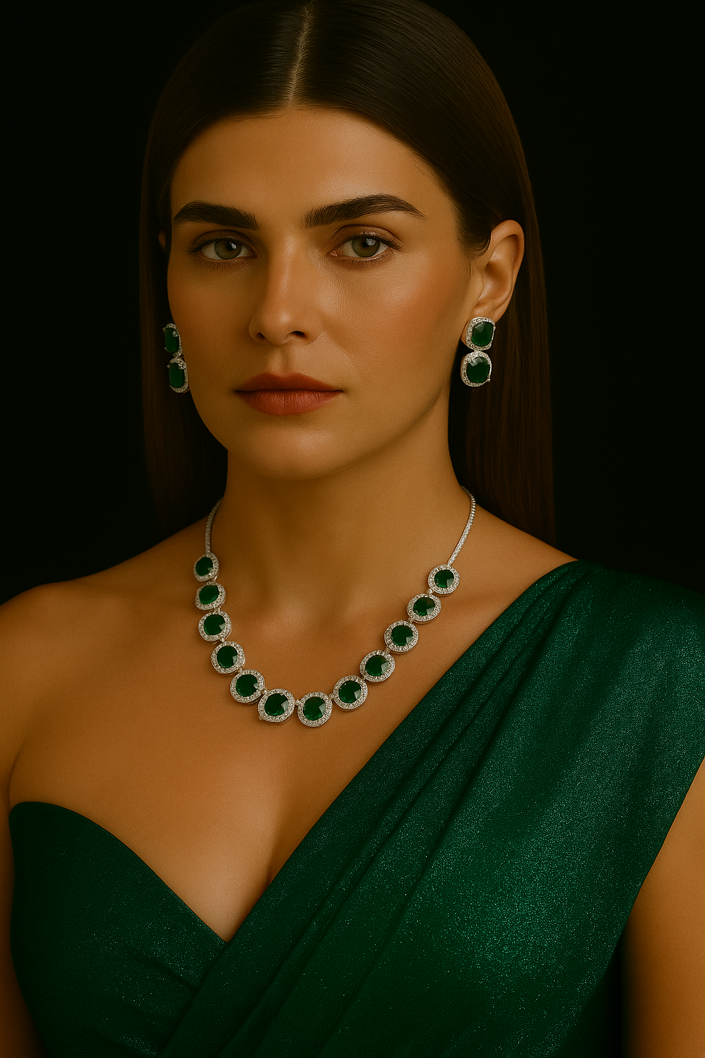 Emerald Radiance Necklace Set