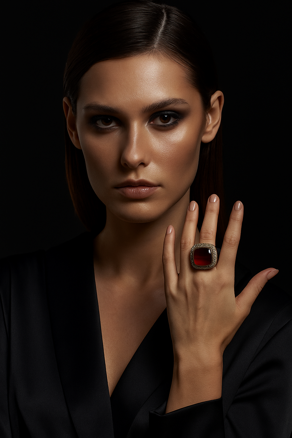 Royal Crimson Statement Ring