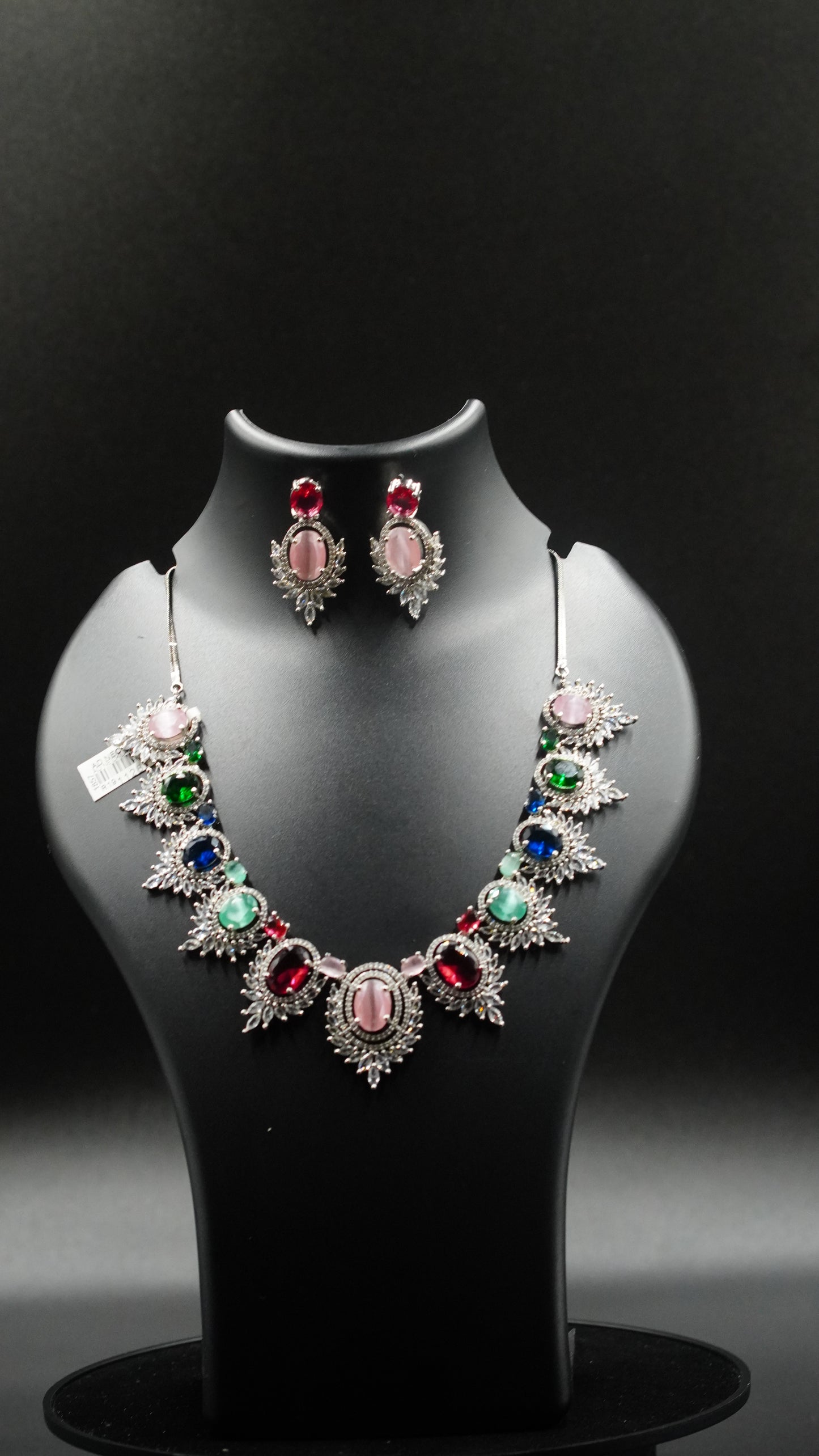 Royal Radiance Multi-Stone Necklace & Earring Set