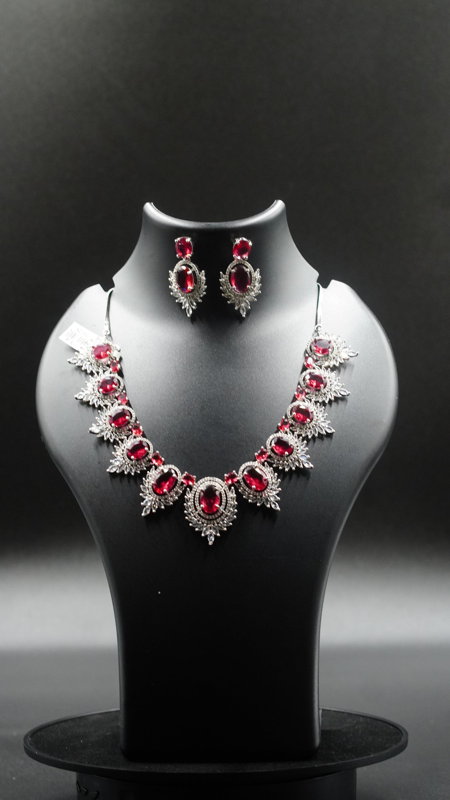 Regal Ruby Bridal Jewelry Set
