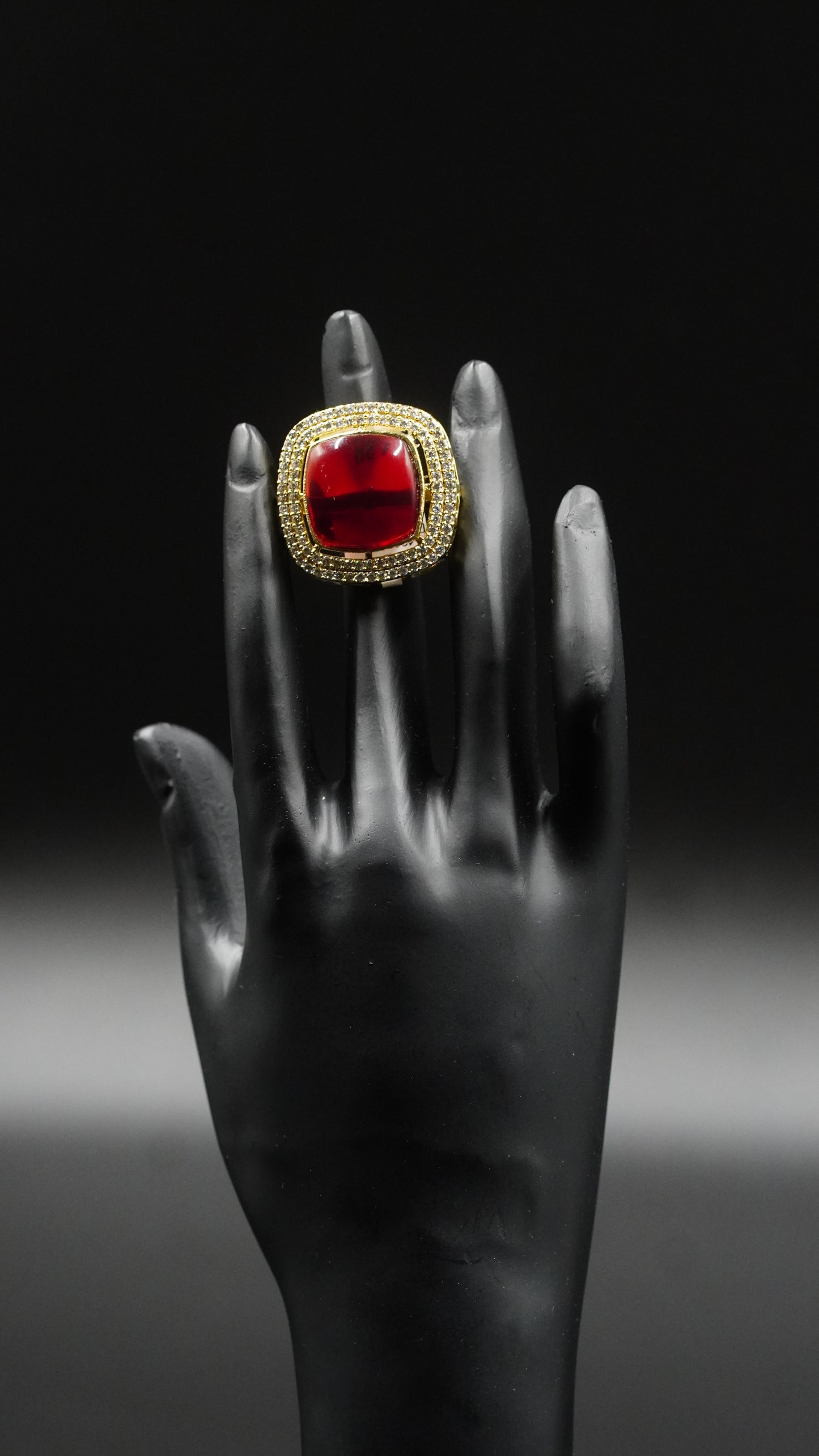 Royal Crimson Statement Ring