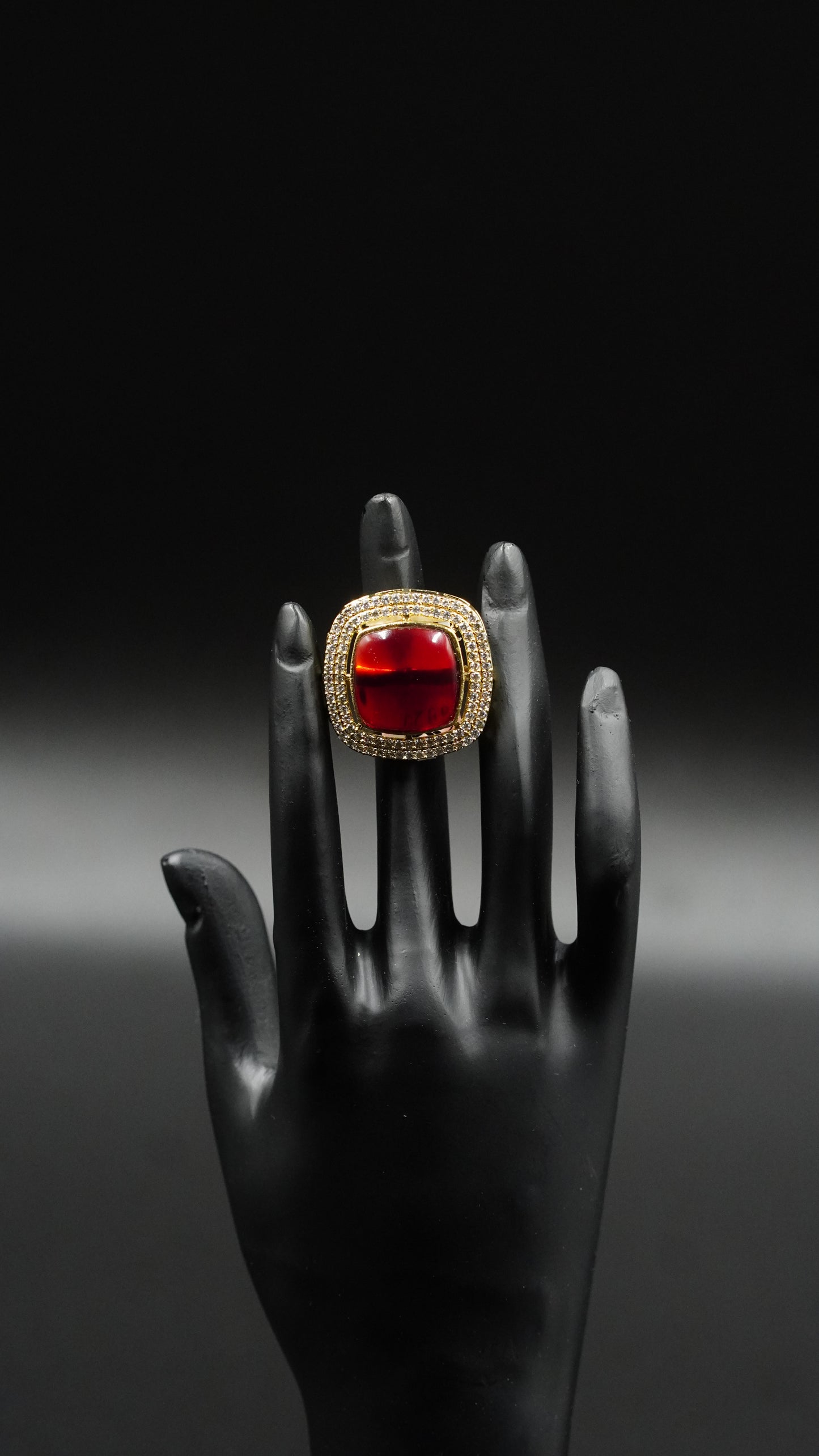 Royal Crimson Statement Ring